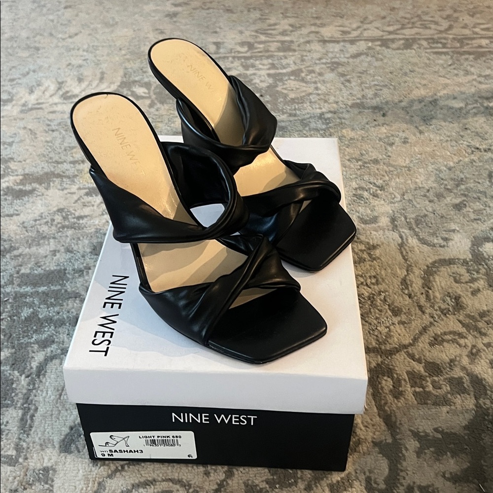 NINE WEST Sashah leather heels